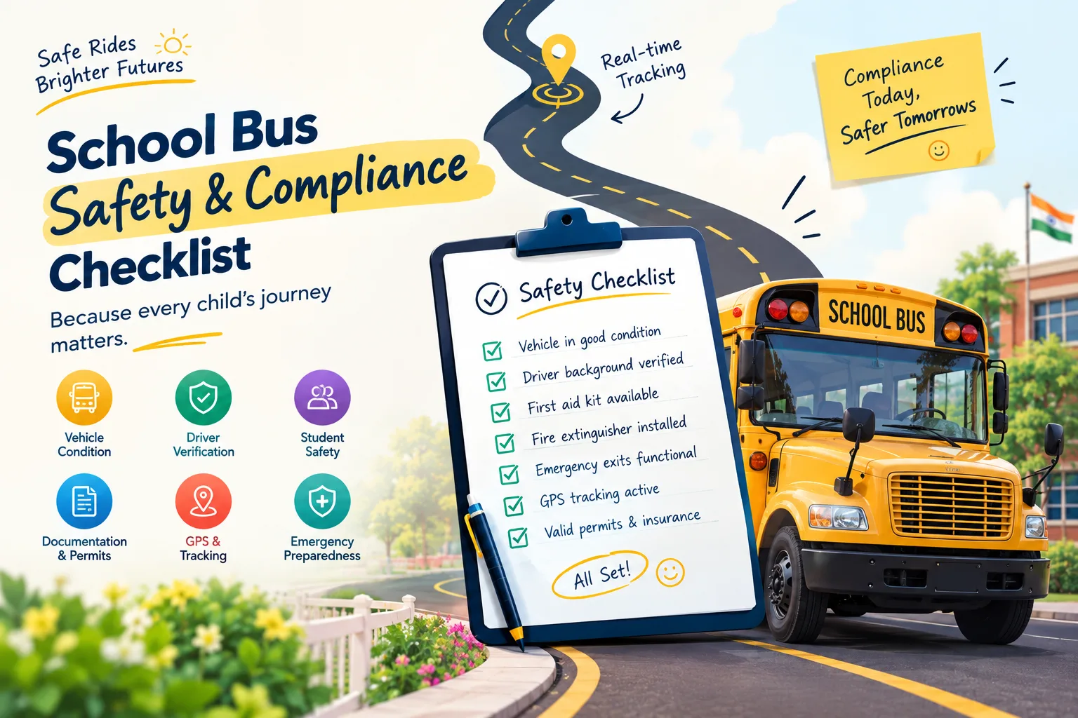 School Bus Safety: A Practical Compliance Checklist for Transport In-charges